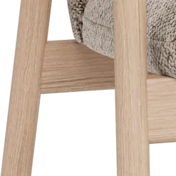 Eetkamerstoel Bas Met Armleuning Monza Beige Naturel Set van 2 - Giga Living