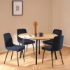 Eetkamerstoel Becky Donkerblauw Basel - Giga Living