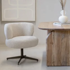 Eetkamerstoel Bonnie Beige Draaibaar - Giga Meubel