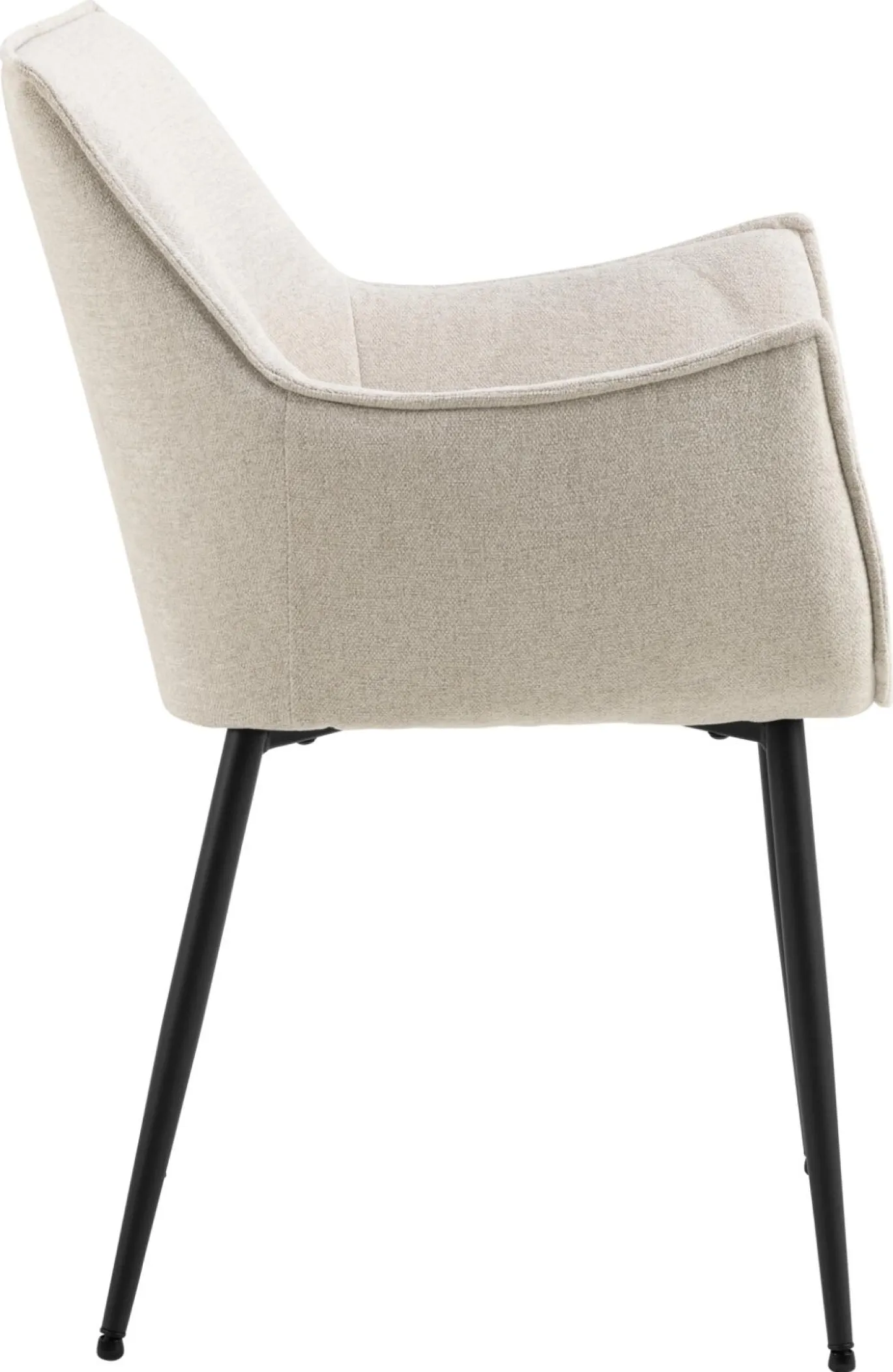 Eetkamerstoel Bornholm met Armleuning Beige - Giga Living
