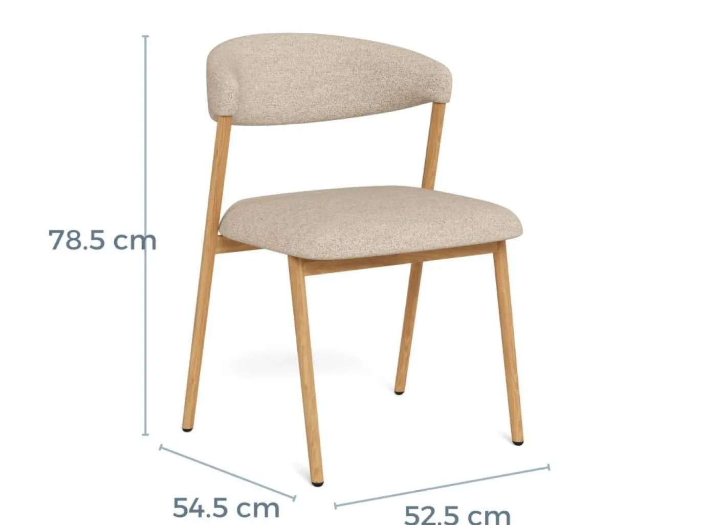 Eetkamerstoel Brielle Cona Beige Set van 2 - Giga Living