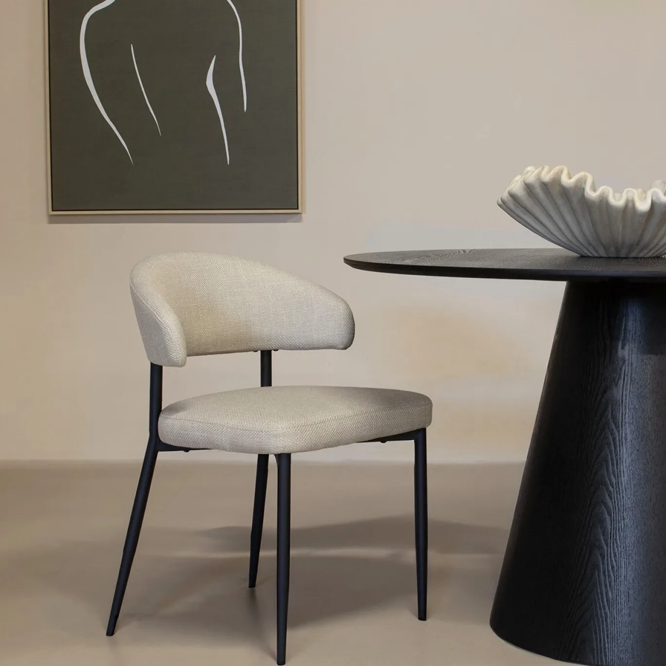 Eetkamerstoel Catania Beige - Giga Living