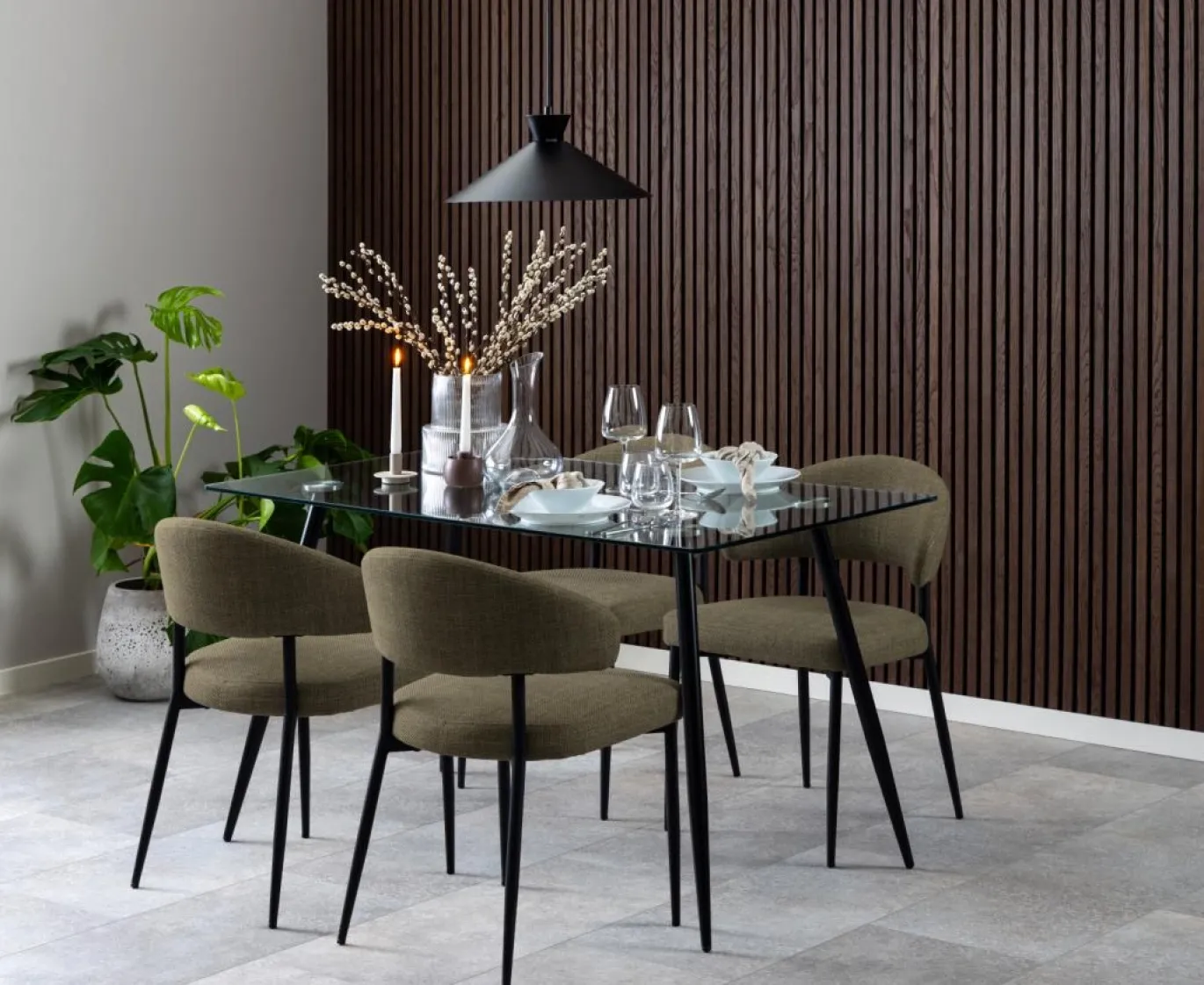 Eetkamerstoel Catania Groen - Giga Living