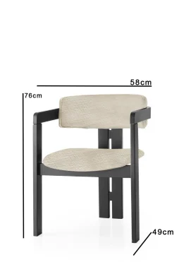 Eetkamerstoel Civler Velvet Lichtgrijs