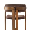 Eetkamerstoel Cozy Velvet Bruin/Walnoot
