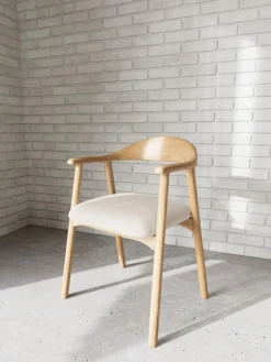 Eetkamerstoel Dax Met Armleuning Apia Beige Set van 2 - Giga Living