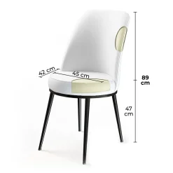 Eetkamerstoel Dexa Crème Set van 4