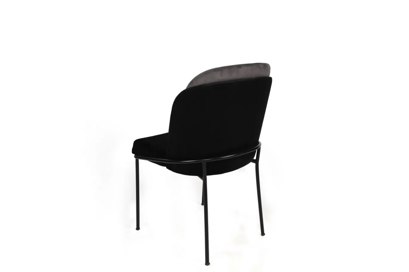 Eetkamerstoel Dore Velvet Grijs/Zwart Set van 2