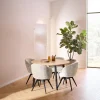 Eetkamerstoel Durin Met Armleuning Beige Juto - Giga Living