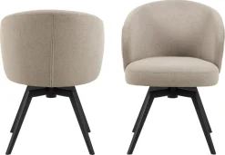 Eetkamerstoel Durin met Armleuning Beige - Giga Living