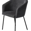 Eetkamerstoel Easton Donkergrijs Fabric - Giga Living