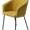 Eetkamerstoel Easton Mosterd Fabric - Giga Living