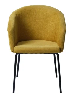Eetkamerstoel Easton Mosterd Fabric - Giga Living