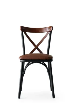 Eetkamerstoel Ekol PU-Leer Bruin Set van 4