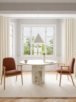 Eetkamerstoel Ellen Met Armleuning Basel Terracotta Set van 2 - Giga Living