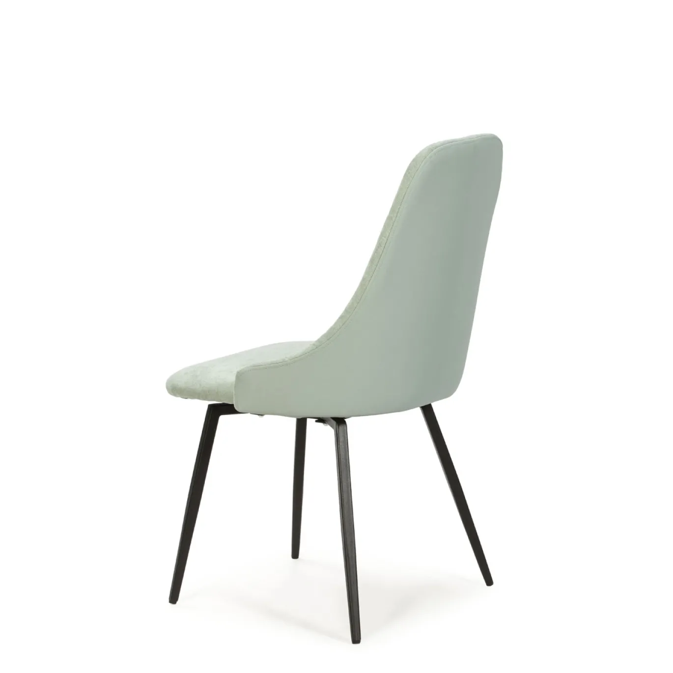 Eetkamerstoel Elma Draaibaar Turquoise / Zwart - Giga Meubel