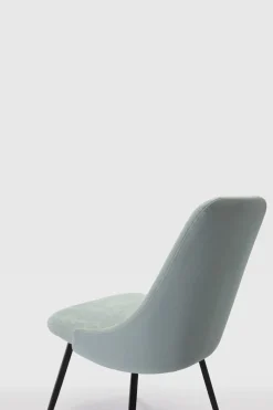Eetkamerstoel Elma Draaibaar Turquoise / Zwart - Giga Meubel