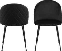 Eetkamerstoel Elvan Zwart - Giga Living