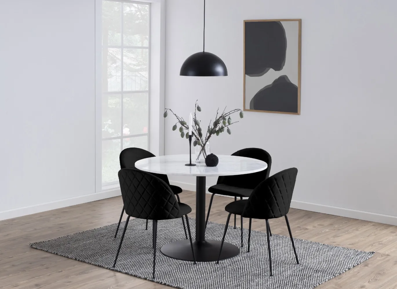 Eetkamerstoel Elvan Zwart - Giga Living