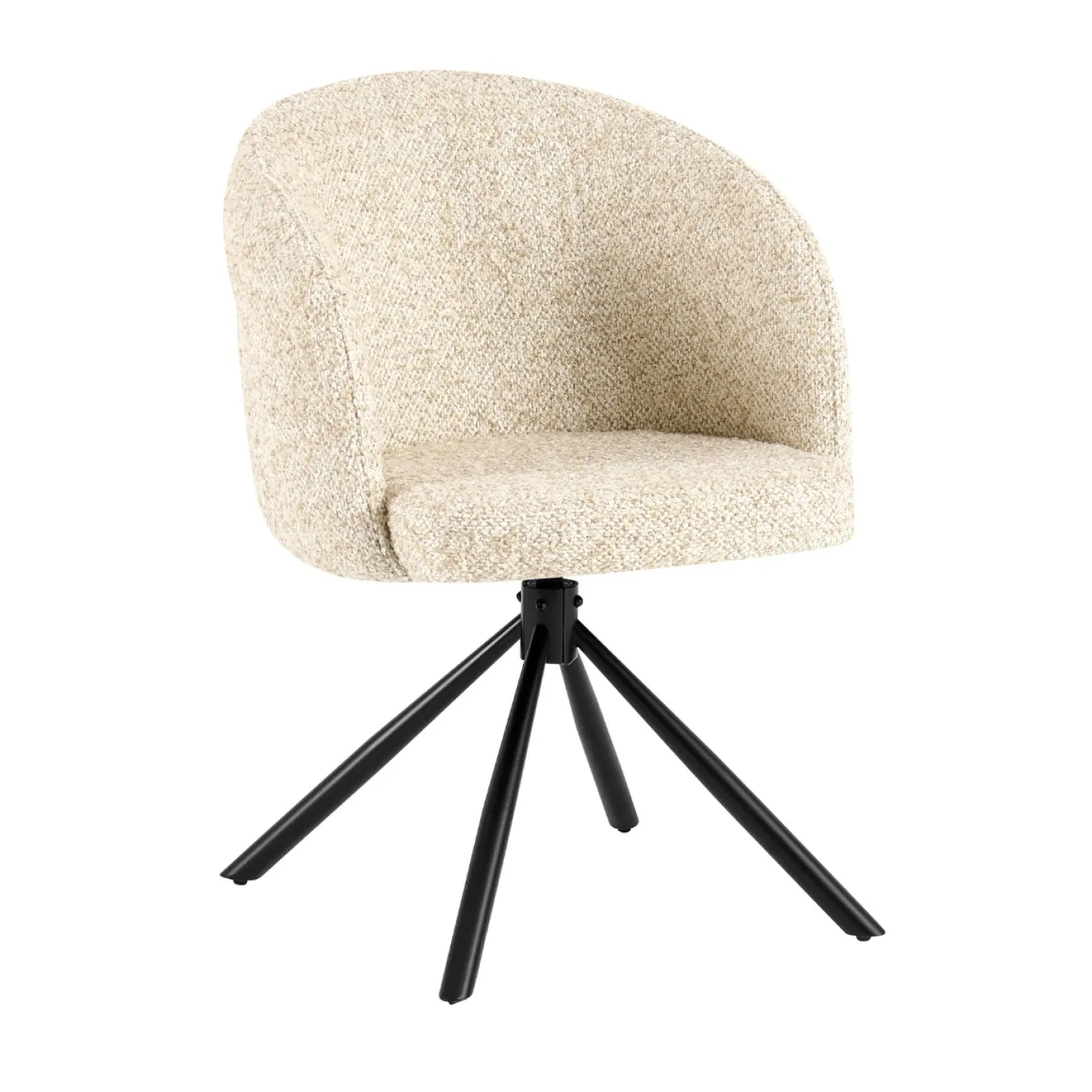 Eetkamerstoel Emilia Beige Draaibaar - Giga Meubel