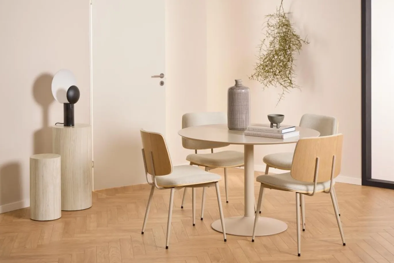 Eetkamerstoel Ethan Apia Beige Set van 2 - Giga Living