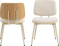 Eetkamerstoel Ethan Apia Beige Set van 2 - Giga Living