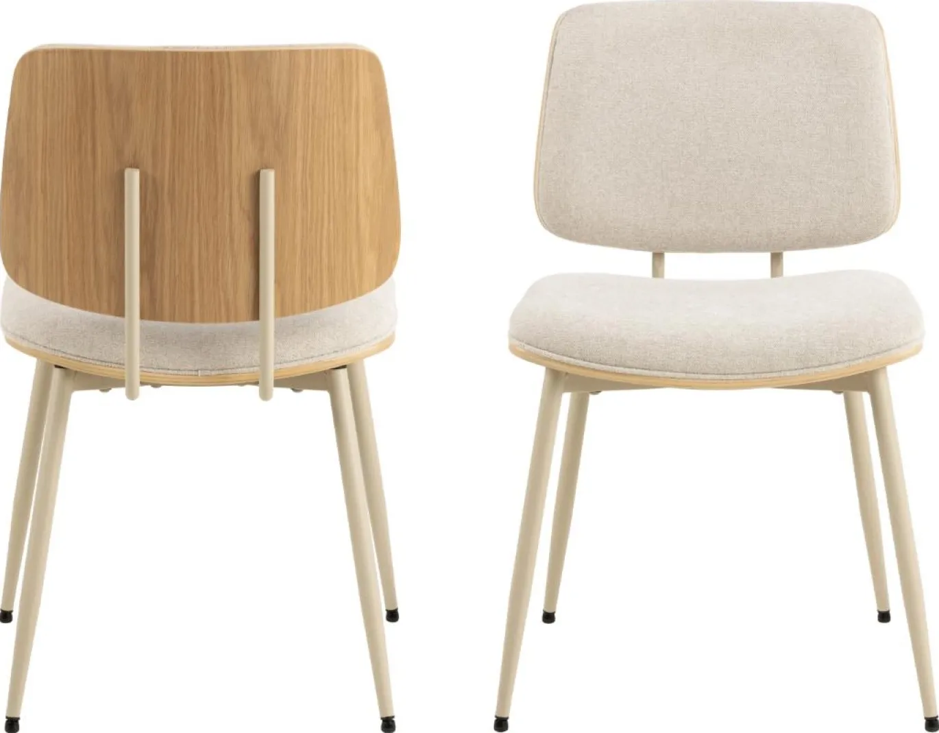Eetkamerstoel Ethan Apia Beige Set van 2 - Giga Living