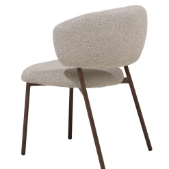 Eetkamerstoel Feya Beige/Walnoot - Giga Meubel