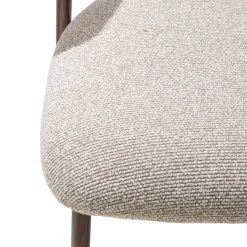 Eetkamerstoel Feya Beige/Walnoot - Giga Meubel