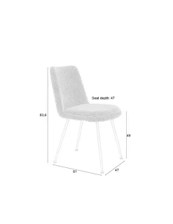 Eetkamerstoel Fijs Off White - Giga Meubel