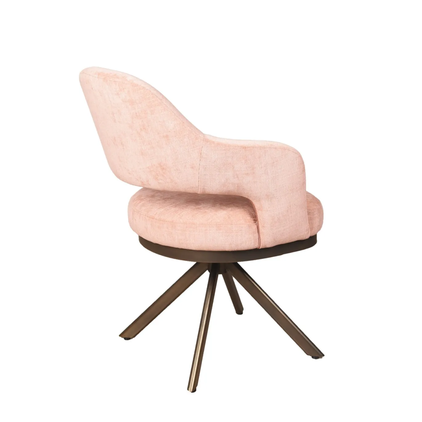 Eetkamerstoel Firenze Be Cotton Rosewood Venus Draaibaar Anodic