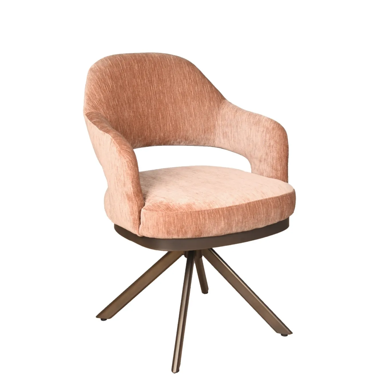 Eetkamerstoel Firenze Be Straight Mocca Mousse Venus Draaibaar Anodic