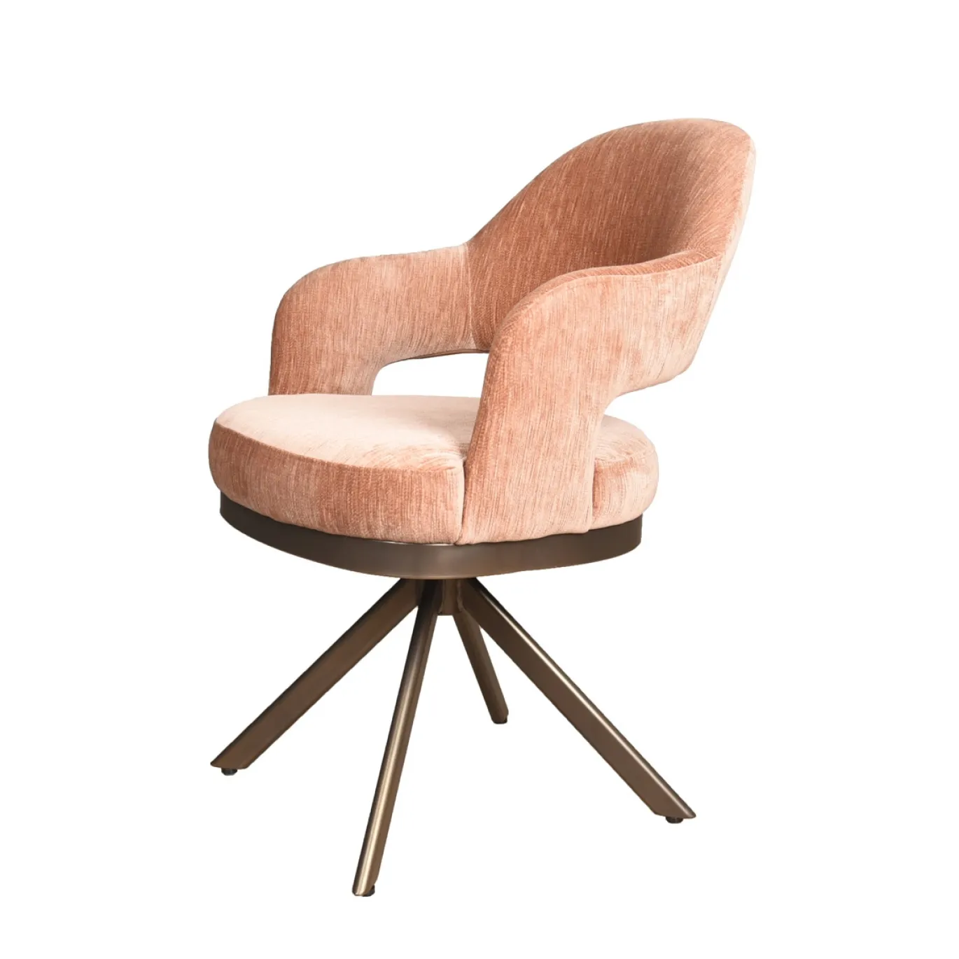 Eetkamerstoel Firenze Be Straight Mocca Mousse Venus Draaibaar Anodic