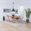 Eetkamerstoel Fiska Met Armleuning Dusty Rose/naturel - Giga Living