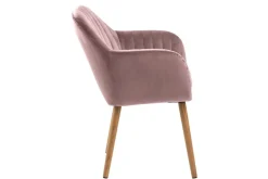 Eetkamerstoel Fiska Met Armleuning Dusty Rose/naturel - Giga Living