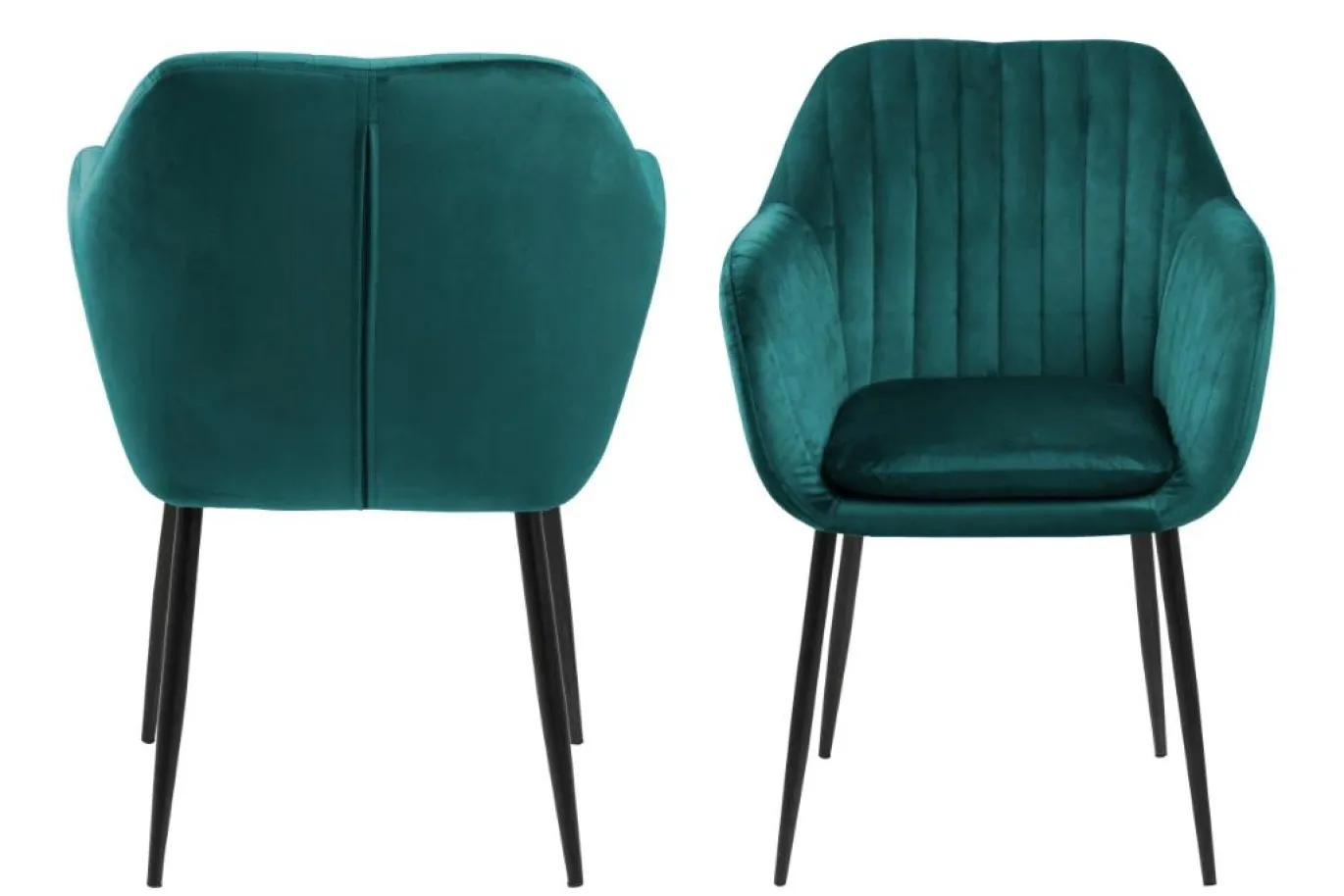 Eetkamerstoel Fiska Met Armleuning Bottle Groen - Giga Living