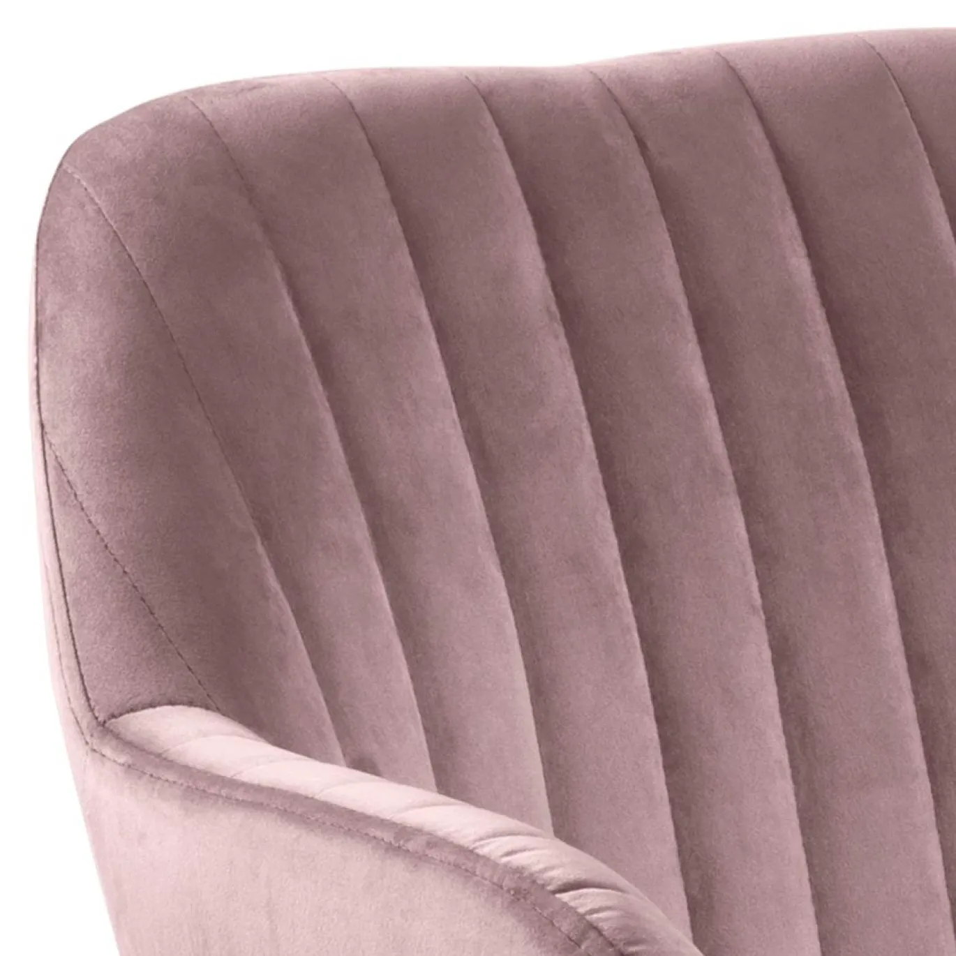 Eetkamerstoel Fiska Met Armleuning Dusty Rose/zwart - Giga Living
