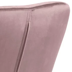 Eetkamerstoel Fiska Met Armleuning Dusty Rose/zwart - Giga Living