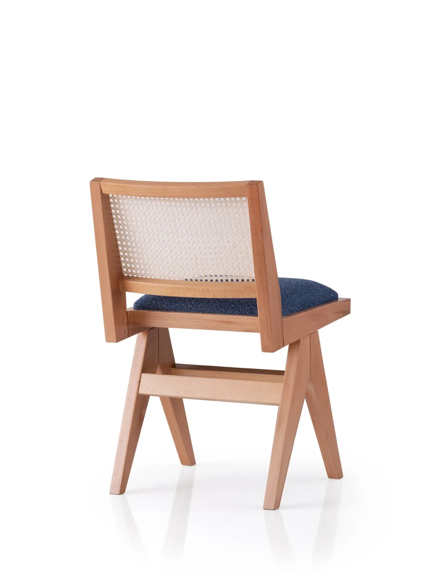 Eetkamerstoel Form Naturel/Donkerblauw