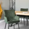 Eetkamerstoel Gernot Vintage Velvet Groen - Giga Meubel