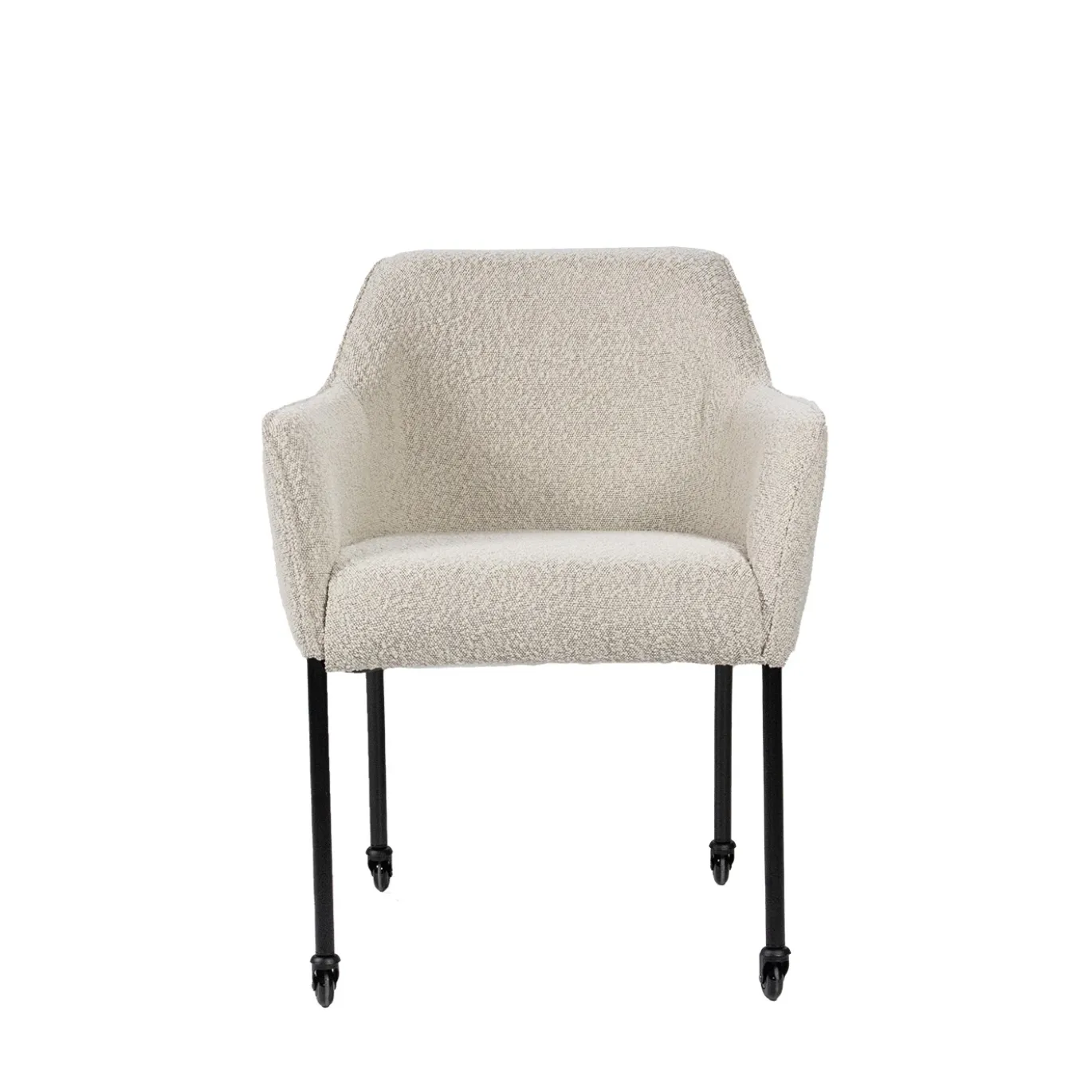 Eetkamerstoel Gianni Beige Copenhagen Met Wielen - Giga Meubel
