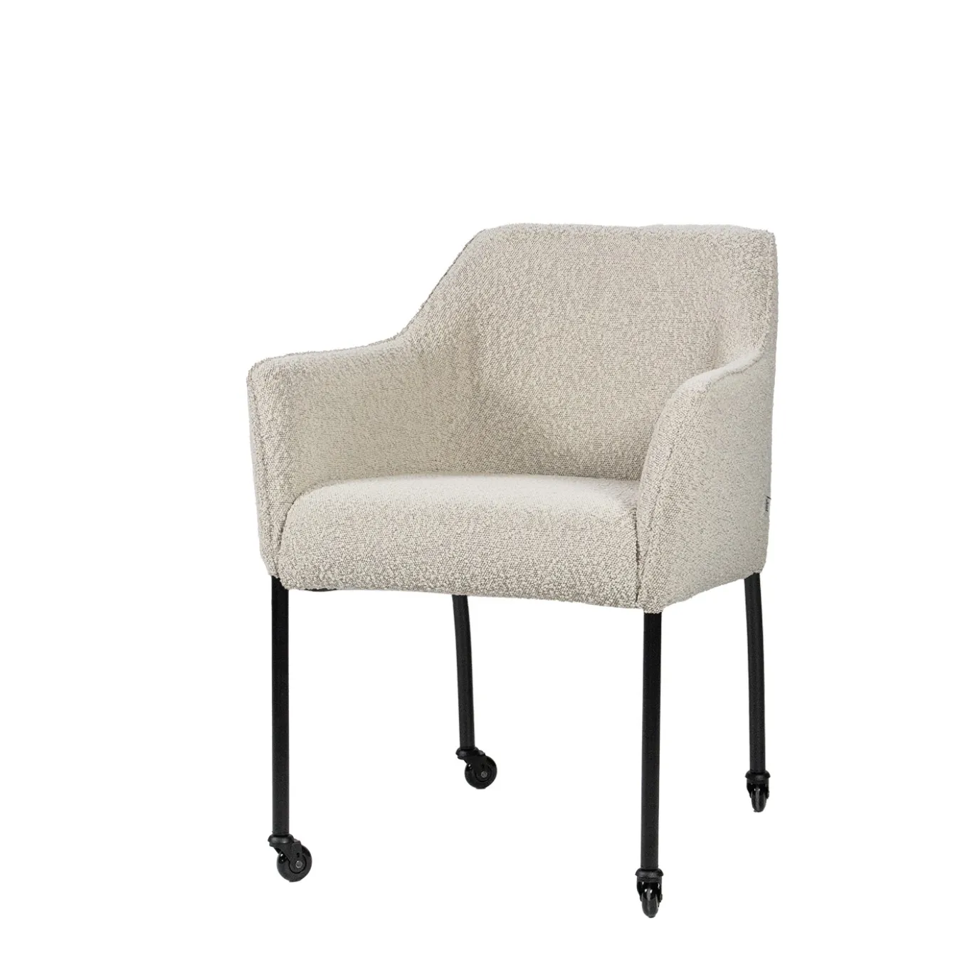 Eetkamerstoel Gianni Beige Copenhagen Met Wielen - Giga Meubel