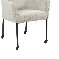 Eetkamerstoel Gianni Beige Copenhagen Met Wielen - Giga Meubel