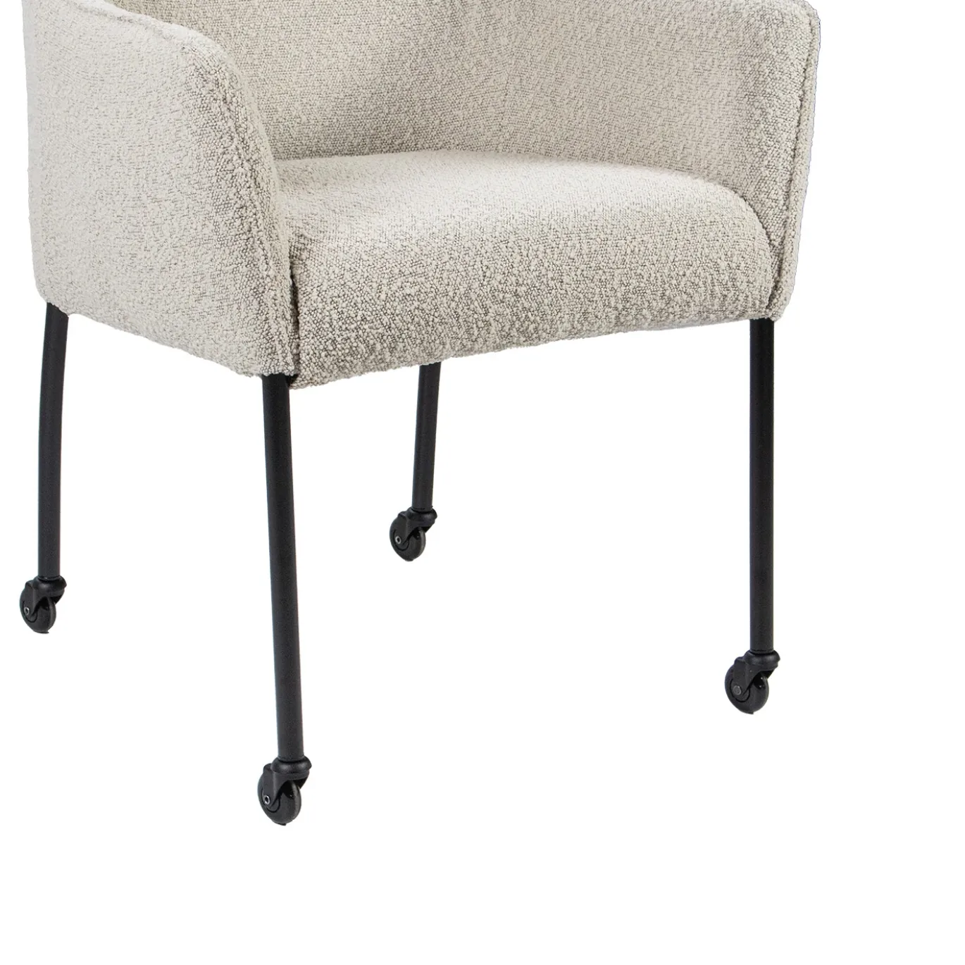 Eetkamerstoel Gianni Beige Copenhagen Met Wielen - Giga Meubel