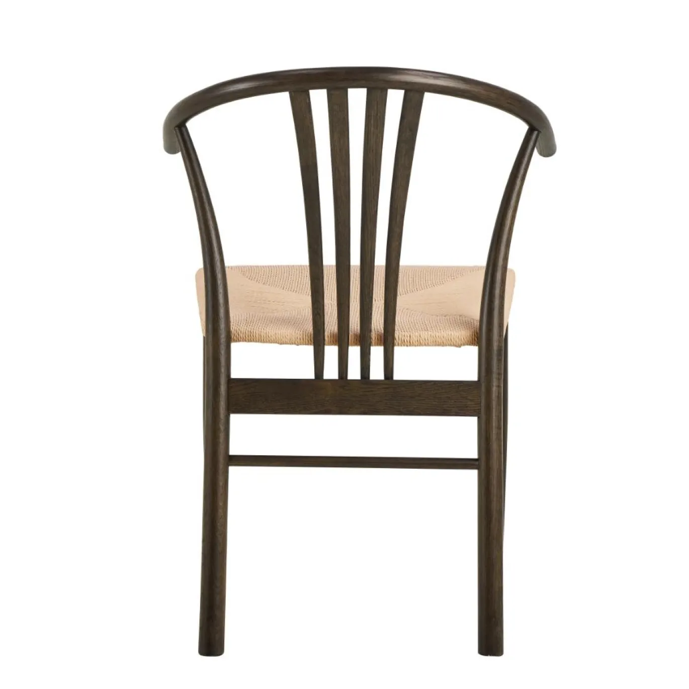 Eetkamerstoel Irenka Met Armleuning Paper Plaits Wit/Zwart - Giga Living