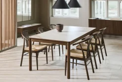 Eetkamerstoel Irenka Met Armleuning Paper Plaits Wit/Zwart - Giga Living