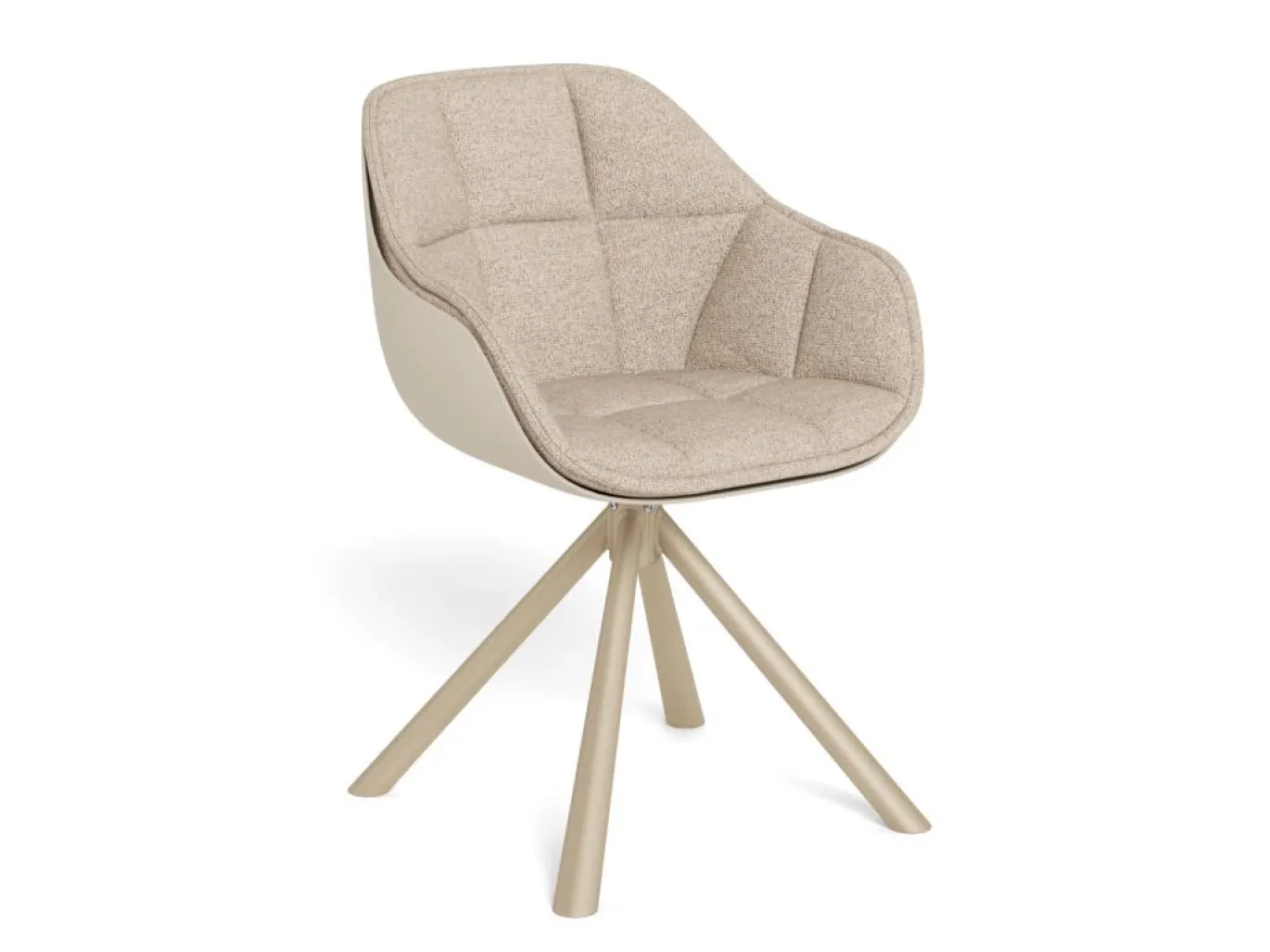 Eetkamerstoel Ivar Cona Beige Draaibaar Set van 2 - Giga Living