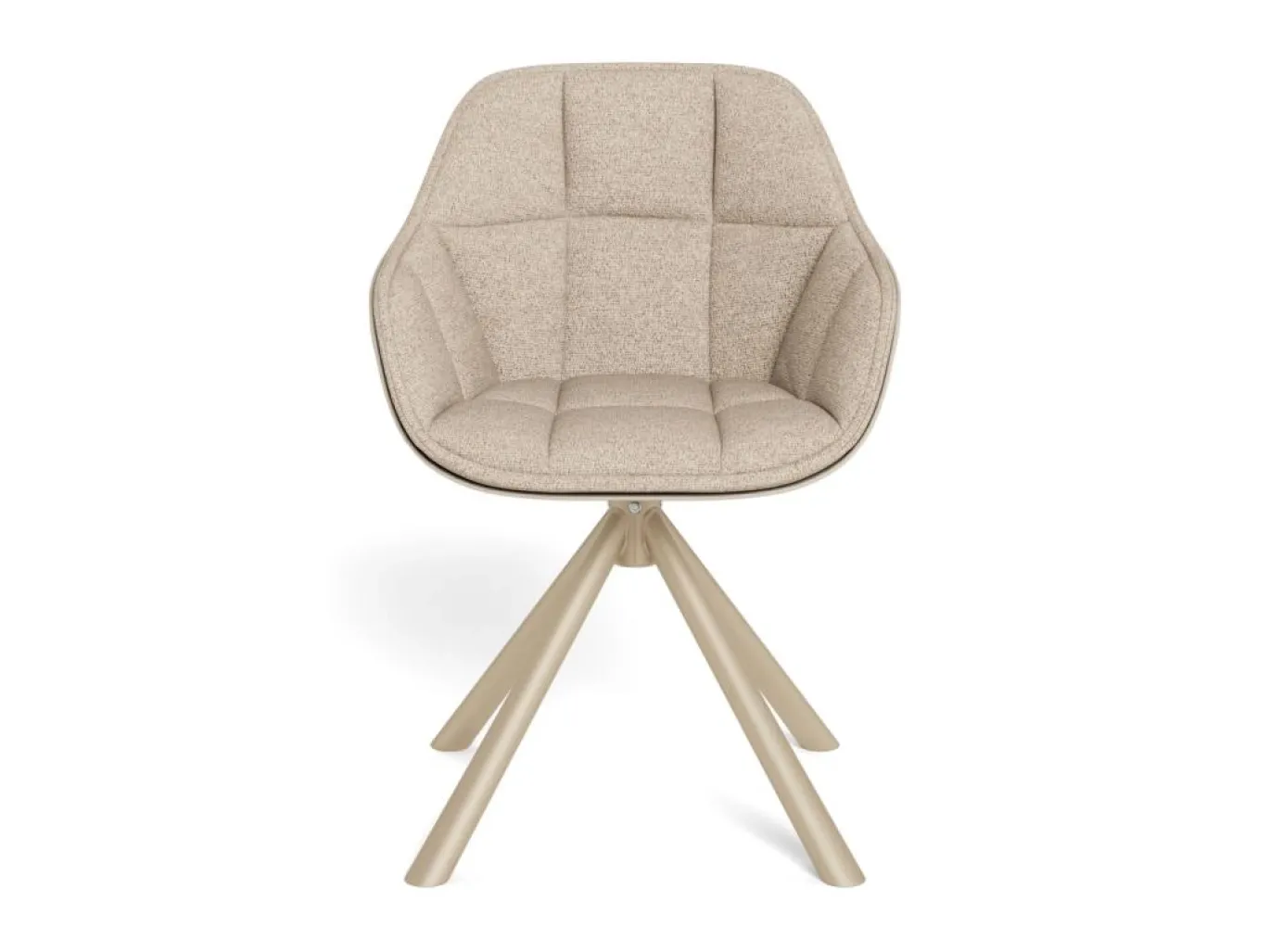 Eetkamerstoel Ivar Cona Beige Draaibaar Set van 2 - Giga Living