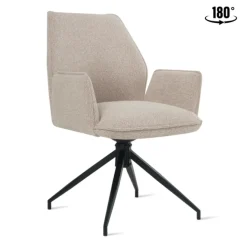 Eetkamerstoel Jill Bouclé Taupe - Giga Meubel