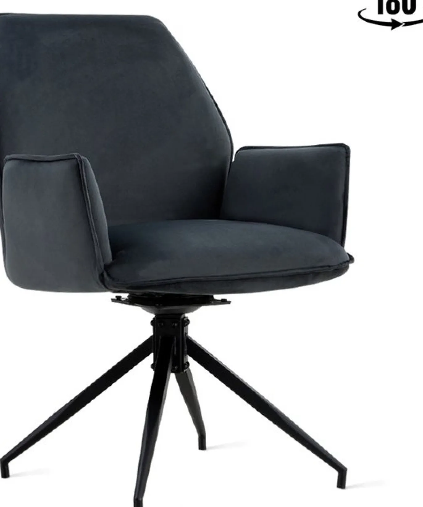 Eetkamerstoel Jill Velvet Charcoal - Giga Meubel